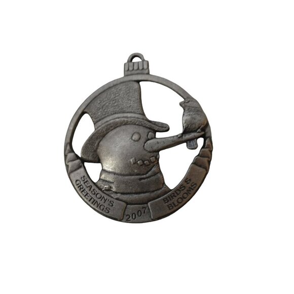 Birds and Blooms Pewter Christmas Ornaments Metal Lot Of 4 2004-2007 - Picture 3 of 5